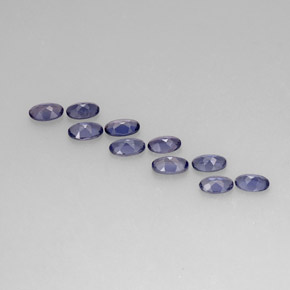 Pedras preciosas de iolita azul natural de  ct, corte oval, VS