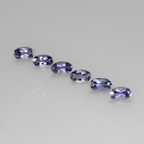 Pedras preciosas de iolita azul natural de  ct, corte oval, VS