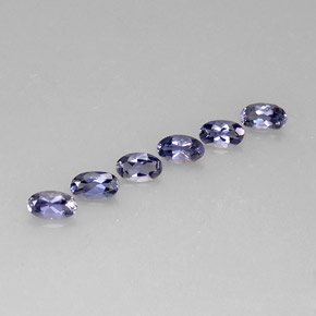 Pedras preciosas de iolita azul natural de  ct, corte oval, VS