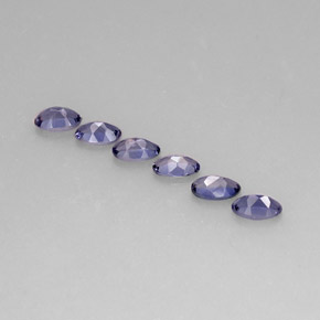 Pedras preciosas de iolita azul natural de  ct, corte oval, VS