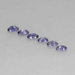 Pedras preciosas de iolita azul natural de  ct, corte oval, VS
