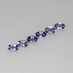 Pedras preciosas de iolita azul natural de  ct, corte oval, VS
