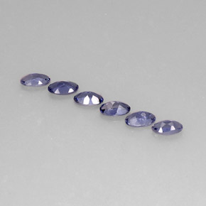 Pedras preciosas de iolita azul natural de  ct, corte oval, VS