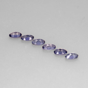 Pedras preciosas de iolita azul natural de  ct, corte oval, VS