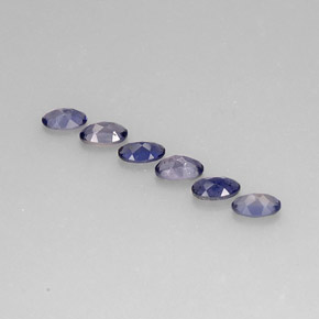 Pedras preciosas de iolita azul natural de  ct, corte oval, VS