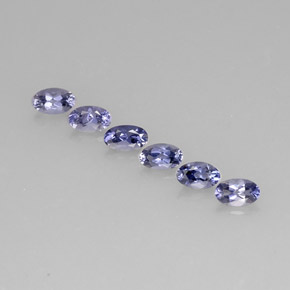 Pedras preciosas de iolita azul natural de  ct, corte oval, VS