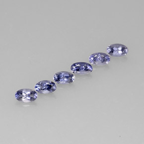 Pedras preciosas de iolita azul natural de  ct, corte oval, VS