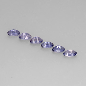 Pedras preciosas de iolita azul natural de  ct, corte oval, VS
