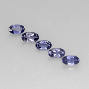 Pedras preciosas de iolita azul natural de  ct, corte oval, VS