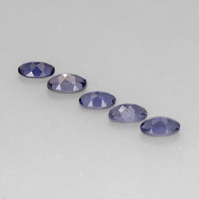Pedras preciosas de iolita azul natural de  ct, corte oval, VS