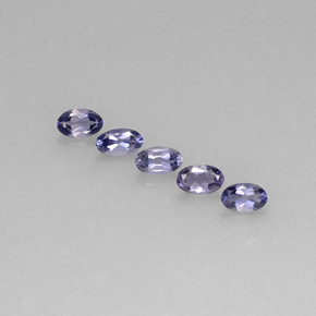 Pedras preciosas de iolita azul natural de  ct, corte oval, VS