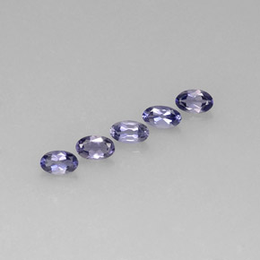 Pedras preciosas de iolita azul natural de  ct, corte oval, VS