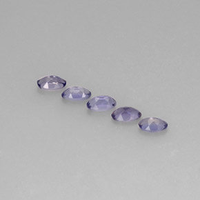 Pedras preciosas de iolita azul natural de  ct, corte oval, VS