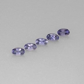 Pedras preciosas de iolita azul natural de  ct, corte oval, VS
