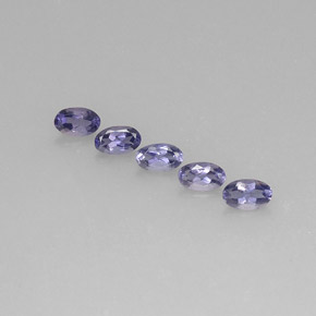 Pedras preciosas de iolita azul natural de  ct, corte oval, VS