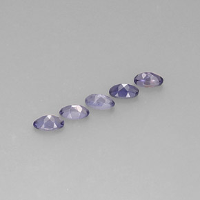 Pedras preciosas de iolita azul natural de  ct, corte oval, VS