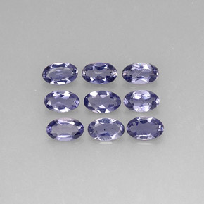 Pedras preciosas de iolita azul natural de  ct, corte oval, VS