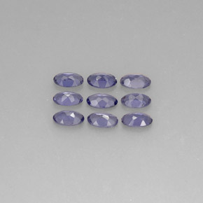 Pedras preciosas de iolita azul natural de  ct, corte oval, VS