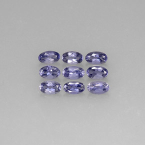 Pedras preciosas de iolita azul natural de  ct, corte oval, VS