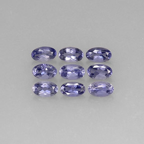 Pedras preciosas de iolita azul natural de  ct, corte oval, VS
