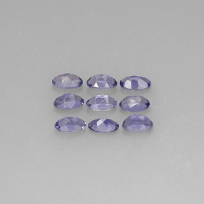 Pedras preciosas de iolita azul natural de  ct, corte oval, VS