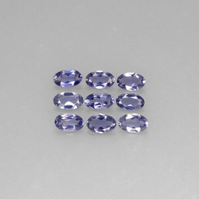Pedras preciosas de iolita azul natural de  ct, corte oval, VS