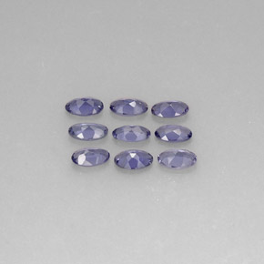 Pedras preciosas de iolita azul natural de  ct, corte oval, VS