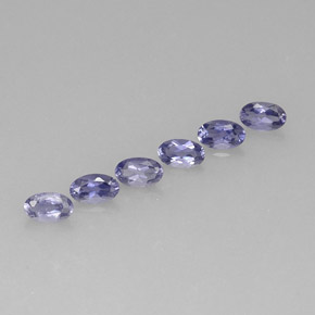 Pedras preciosas de iolita azul natural de  ct, corte oval, VS