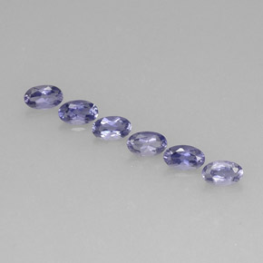 Pedras preciosas de iolita azul natural de  ct, corte oval, VS