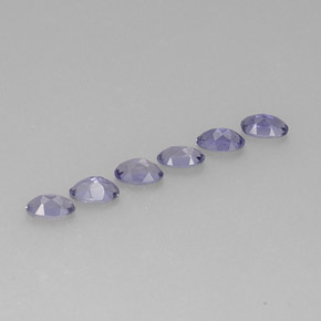 Pedras preciosas de iolita azul natural de  ct, corte oval, VS