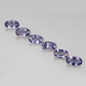 Pedras preciosas de iolita azul natural de  ct, corte oval, VS