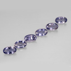 Pedras preciosas de iolita azul natural de  ct, corte oval, VS