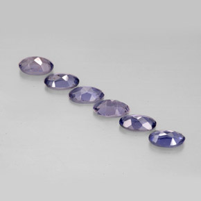 Pedras preciosas de iolita azul natural de  ct, corte oval, VS