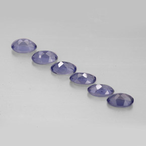 Pedras preciosas de iolita azul natural de  ct, corte oval, VS