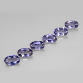 Pedras preciosas de iolita azul natural de  ct, corte oval, VS
