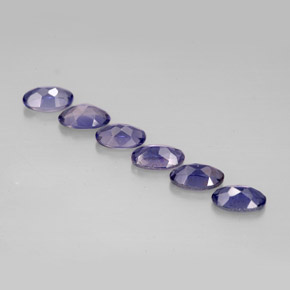 Pedras preciosas de iolita azul natural de  ct, corte oval, VS