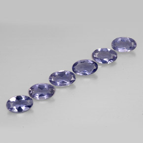 Pedras preciosas de iolita azul natural de  ct, corte oval, VS