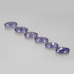 Pedras preciosas de iolita azul natural de  ct, corte oval, VS
