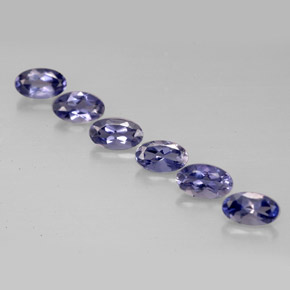 Pedras preciosas de iolita azul natural de  ct, corte oval, VS