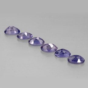 Pedras preciosas de iolita azul natural de  ct, corte oval, VS