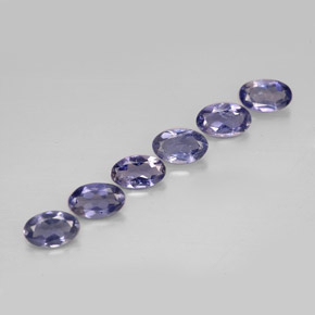 Pedras preciosas de iolita azul natural de  ct, corte oval, VS