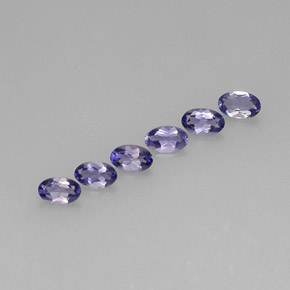 Pedras preciosas de iolita azul natural de  ct, corte oval, VS