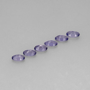 Pedras preciosas de iolita azul natural de  ct, corte oval, VS