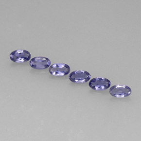 Pedras preciosas de iolita azul natural de  ct, corte oval, VS