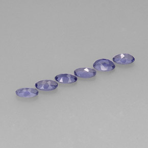 Pedras preciosas de iolita azul natural de  ct, corte oval, VS