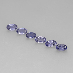 Pedras preciosas de iolita azul natural de  ct, corte oval, VS