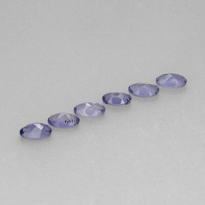 Pedras preciosas de iolita azul natural de  ct, corte oval, VS