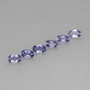 Pedras preciosas de iolita azul natural de  ct, corte oval, VS