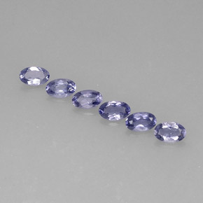 Pedras preciosas de iolita azul natural de  ct, corte oval, VS