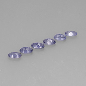 Pedras preciosas de iolita azul natural de  ct, corte oval, VS
